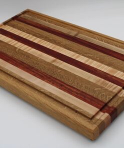 Edge Grain Rustic Cutting Board CUTTING BOARD MADE FROM WHITE OAK - GOLDEN OAK - AMBROSIA MAPLE - PADUAK - CURLY MAPLE