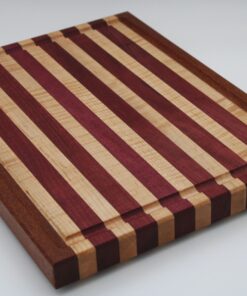 Edge Grain Curly and Purple Board  LACEWOOD - PURPLEHEARTWOOD - CURLY MAPLE