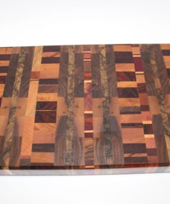 XL End Grain Chaos Butcher Block WALNUT + BLACK LIMBA - CURLY MAPLE - PURPLEHEARTWOOD - AROMATIC CEDAR - WENDGE - RED OAK - ZEBRAWOOD - JATOBA - PADUAK